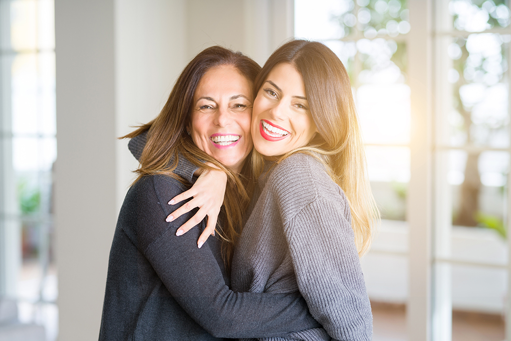 Mother and Daughter with healthy and beautiful skins