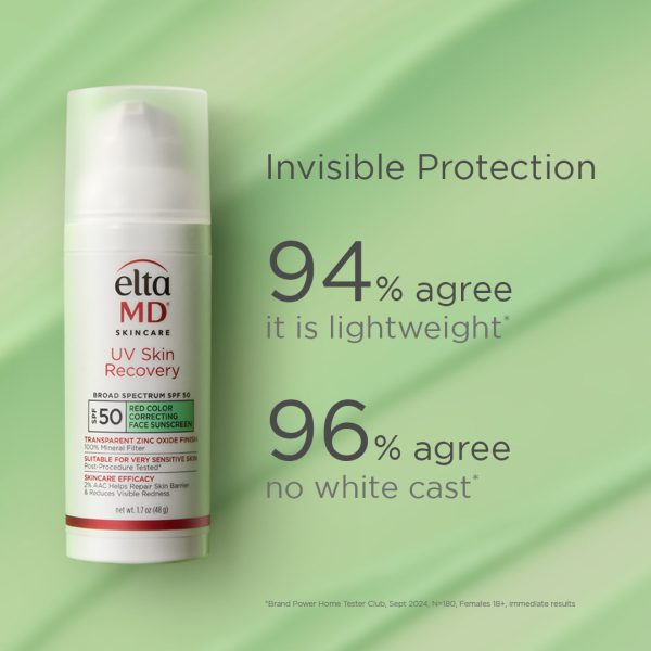 Elta UV Skin Recovery Broad Spectrum SPF 50 Red Color Correcting Face Sunscreen - Image 8